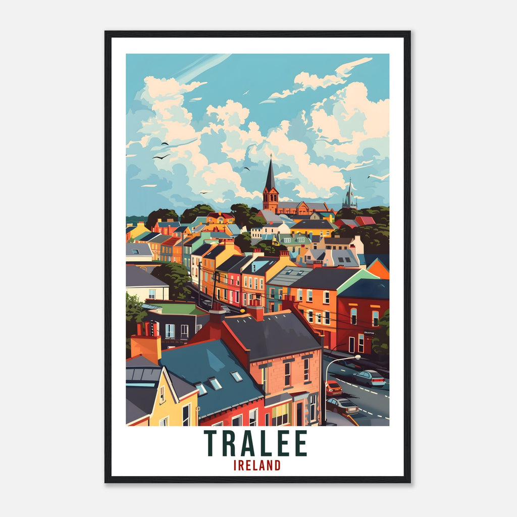 Tralee Travel Print Ireland Wall Art Wall Hanging Home Living Décor Tralee Gift Art Lovers Gift Irish Artwork Gift Ireland Travel Poster