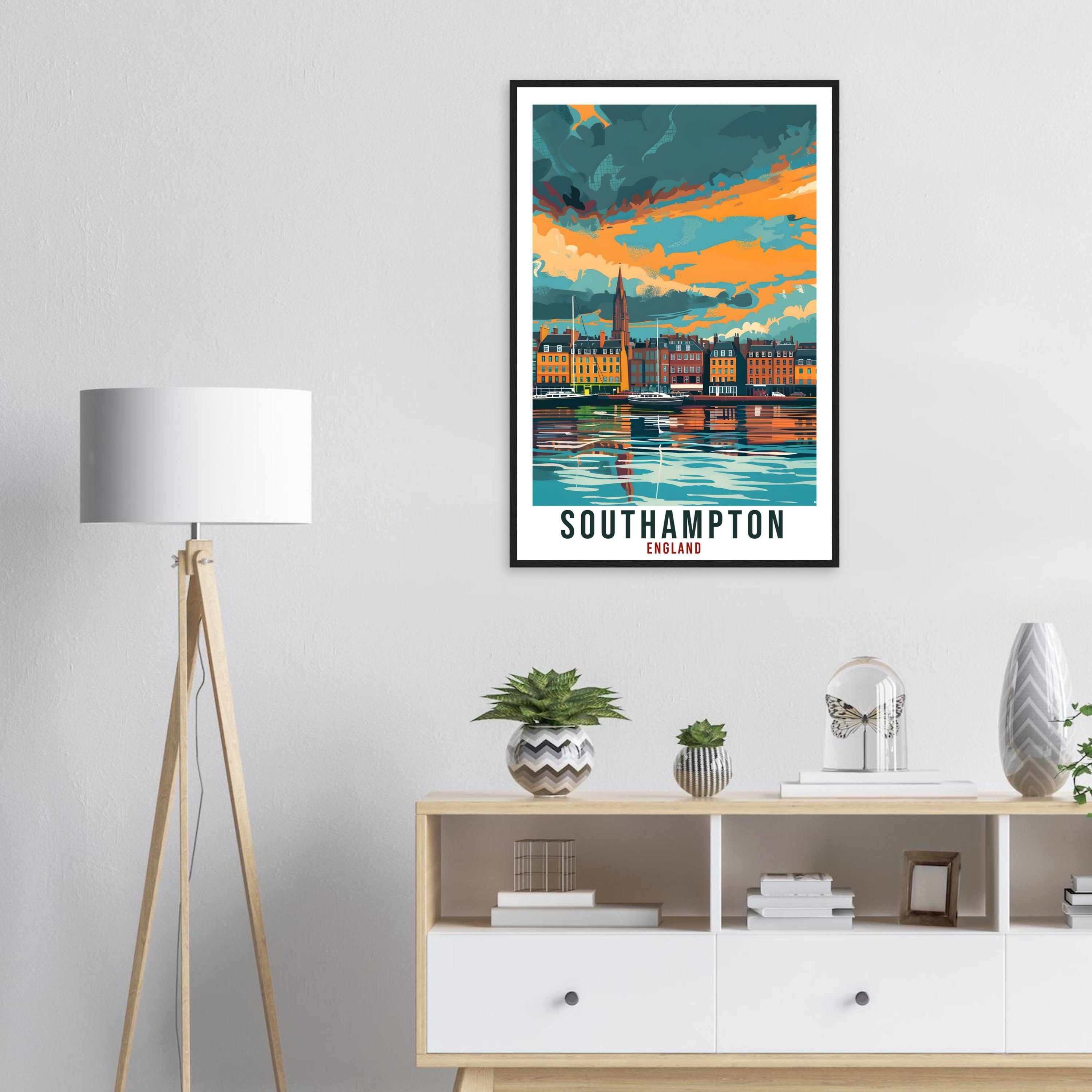 Southampton England Travel Print Wall Art Wall Hanging Home Living Décor Southampton Gift Art Lovers Gift UK Artwork Gift Travel Poster
