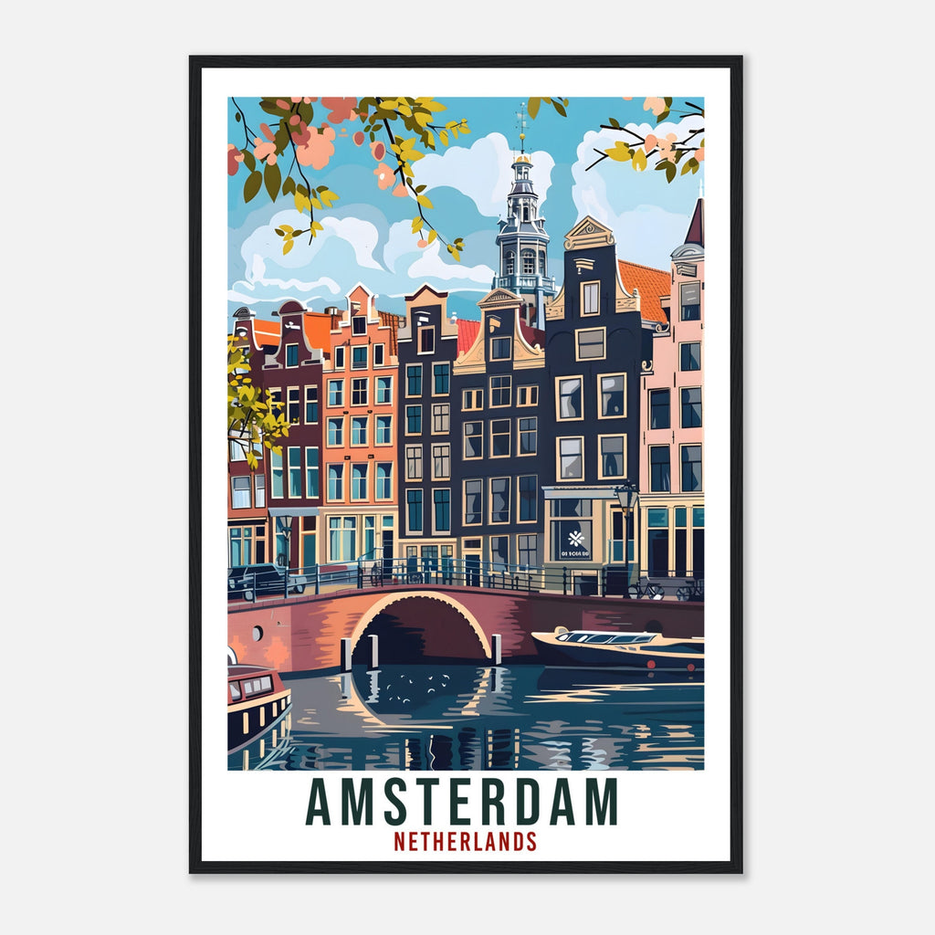 Amsterdam Travel Print Holland Wall Art Wall Hanging Home Décor Amsterdam Gift Art Lovers Dutch Artwork Gift The Netherlands Travel Poster