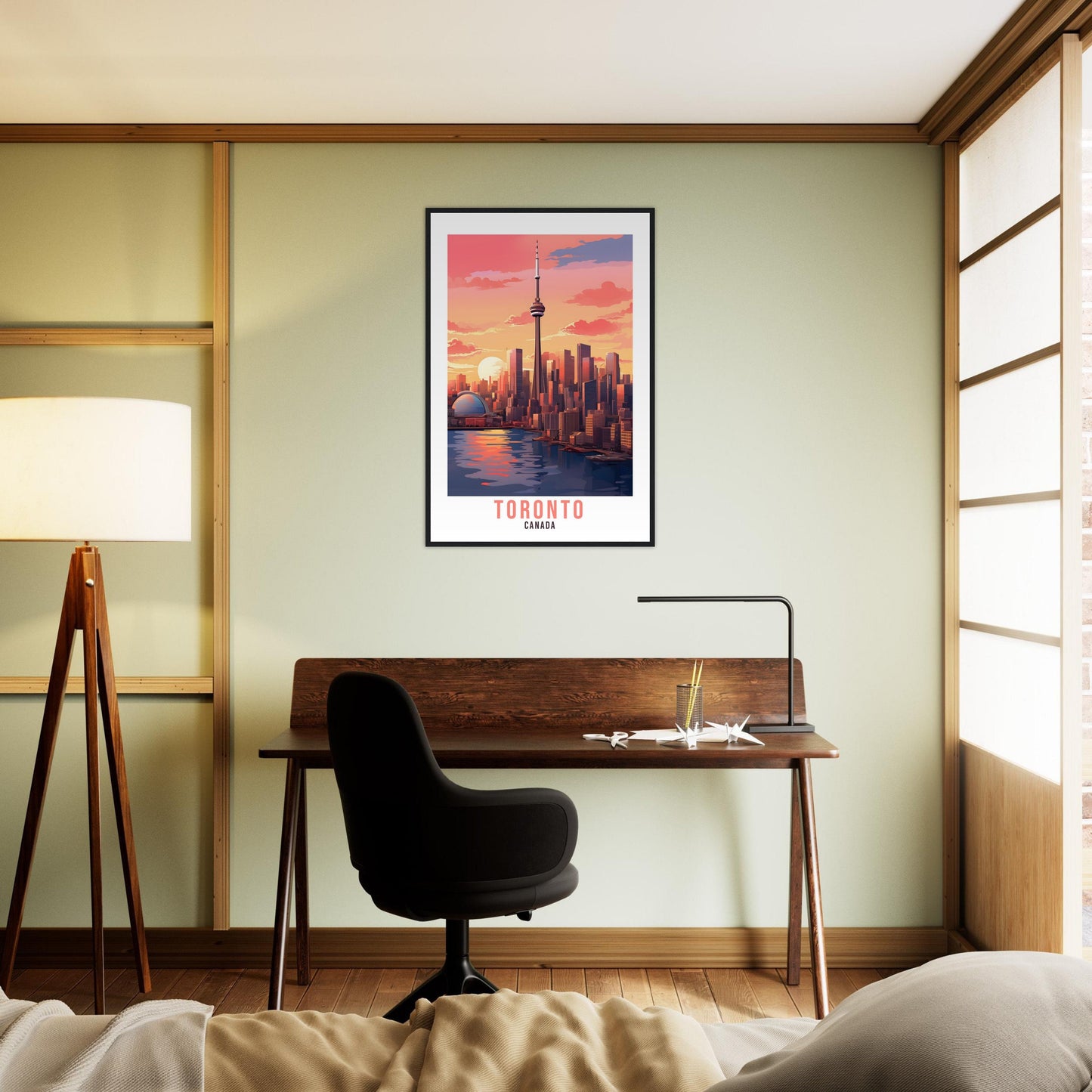 Toronto Travel Print Wall Art Toronto Canada Wall Hanging Home Decoration Toronto Sunset Gift Cityscape Wall Art Print Toronto Canada Poster