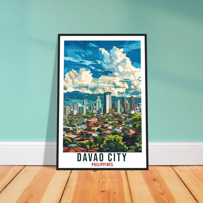 Davao City Philippines Travel Print Wall Art Wall Hanging Home Décor Davao City Gift Landmark Artwork Travel Art Philippines Travel Poster