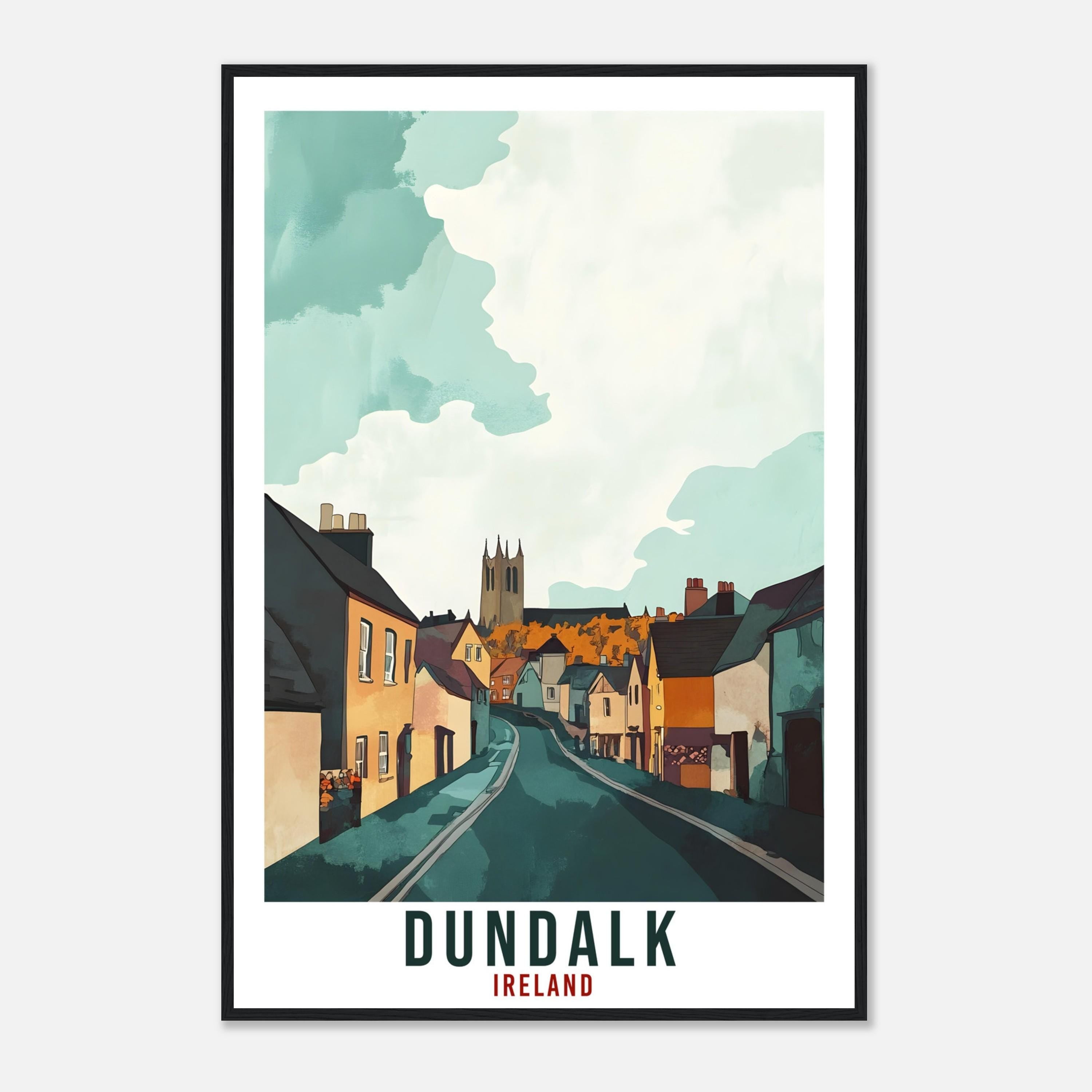 Dundalk Travel Print Ireland Home Decor Dundalk Wall Art Gift Wall Hanging Art Lover Dundalk Irish Artwork Travel Poster Ireland Travel Art