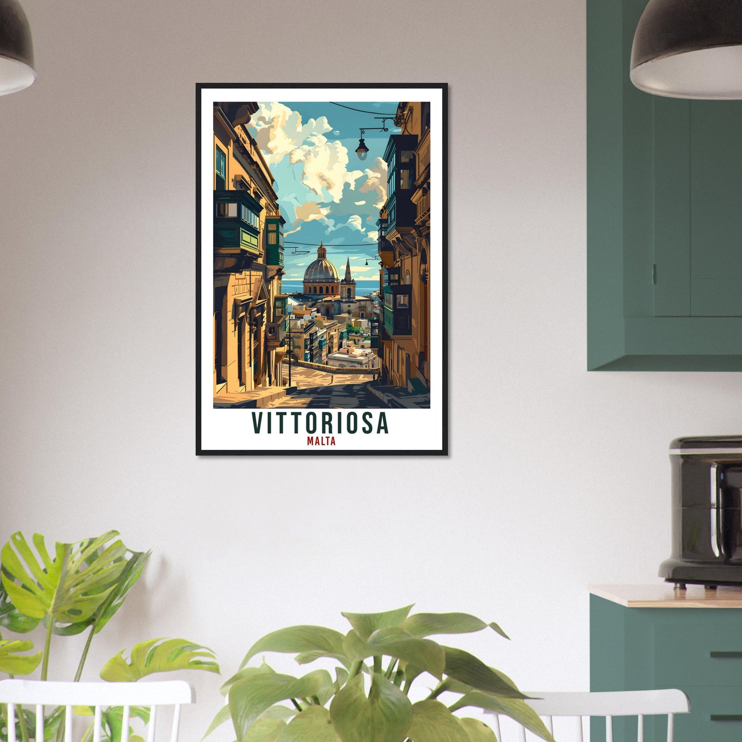 Vittoriosa Travel Print Malta Wall Art Wall Hanging Home Living Décor Vittoriosa Gift Art Lovers Gift Malta Artwork Gift Malta Travel Poster