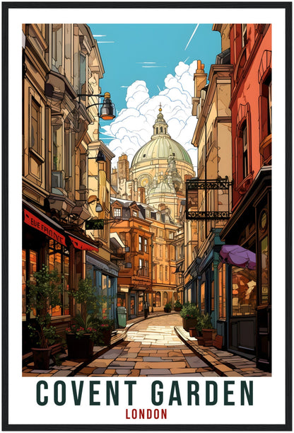 Covent Garden Travel Print London Wall Art Home Decor Wall Hanging Travel Art Gift Covent Garden Travel Poster London City Artwork Art Lover