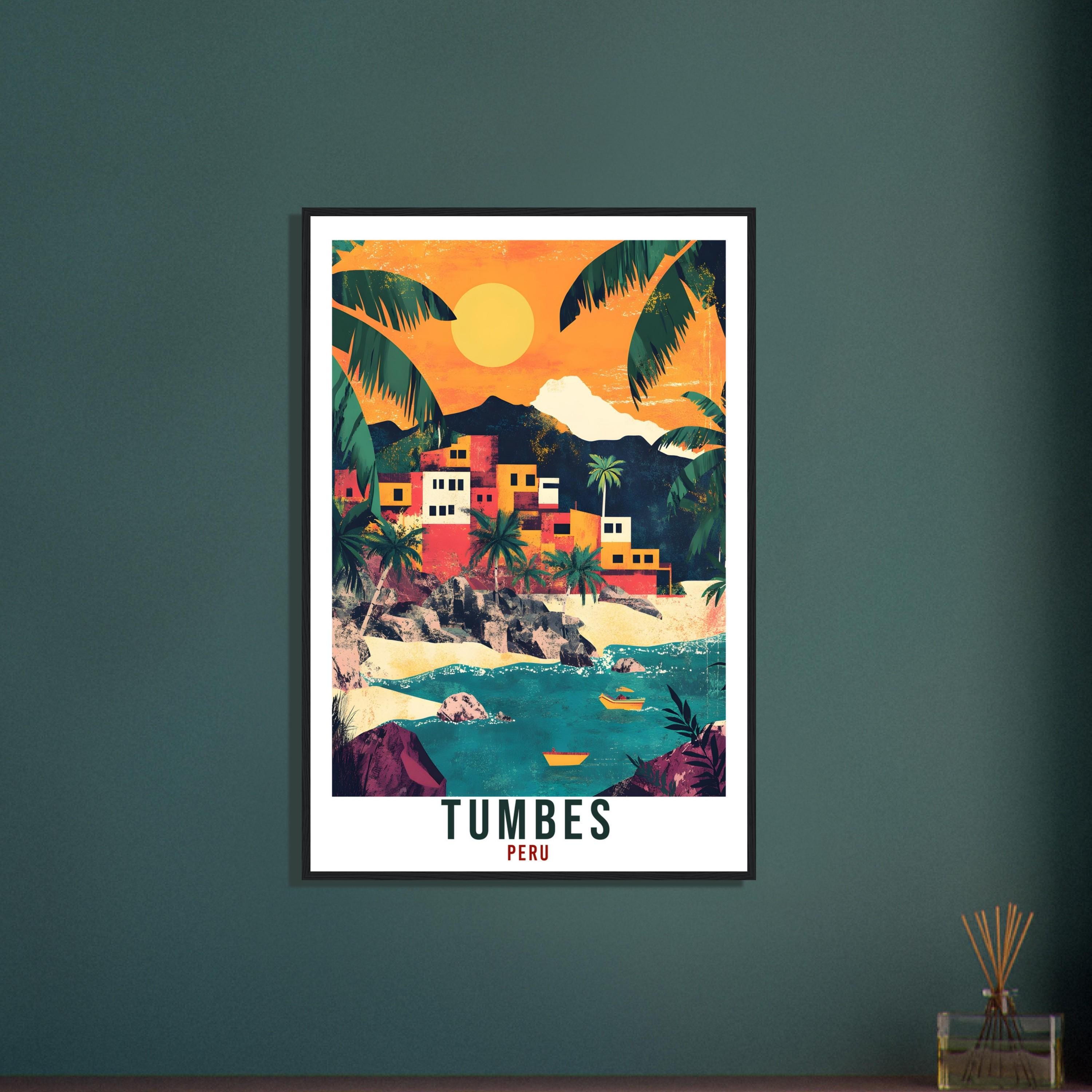 Tumbes Travel Print Peru Home Decor Tumbes Wall Art Gift Wall Hanging Art Lover Tumbes Peruvian Artwork Travel Poster Travel Art Gift Peru