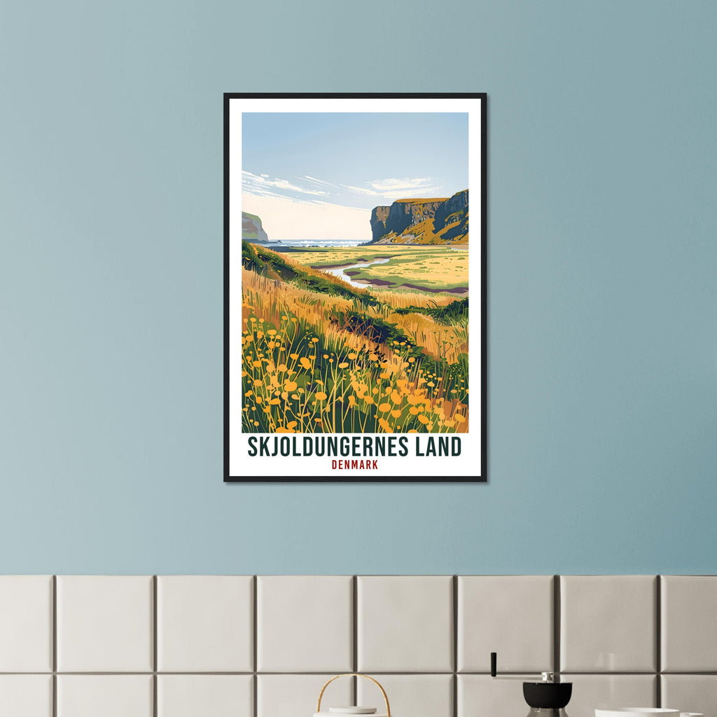 Skjoldungernes Land Travel Print Denmark Wall Art Wall Hanging Home Living Décor Gift Art Lovers Denmark Artwork Gift Danish Travel Poster