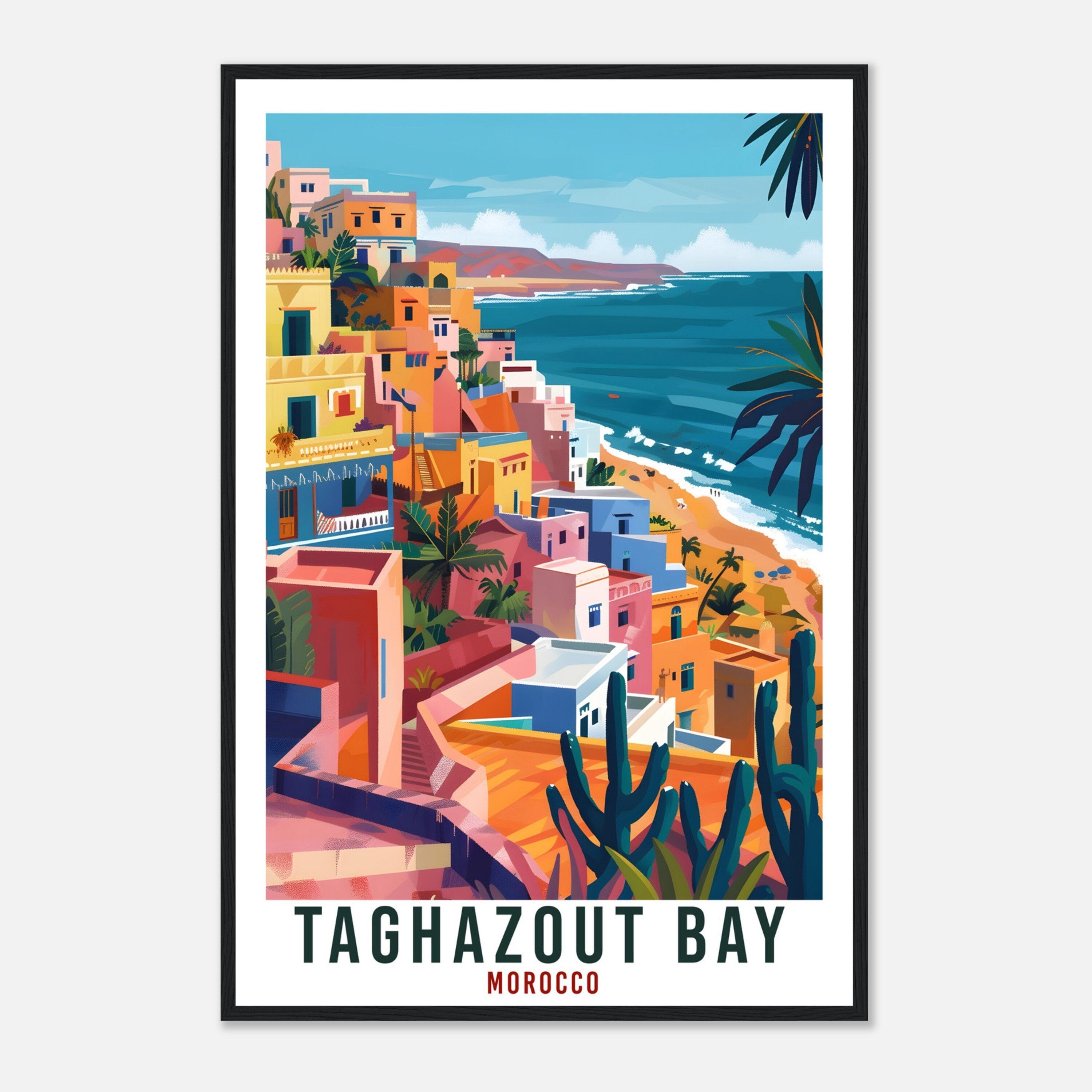 Taghazout Bay Morocco Travel Print Wall Art Wall Hanging Home Décor Taghazout Bay Gift Art Lovers Morocco Artwork Gift Print African Poster