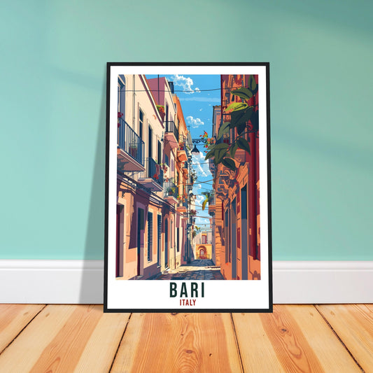 Bari Travel Print Italy Wall Art Bari Wall Hanging Home Living Décor Bari Gift Art Lovers Gift Italy Artwork Gift Italian Travel Poster
