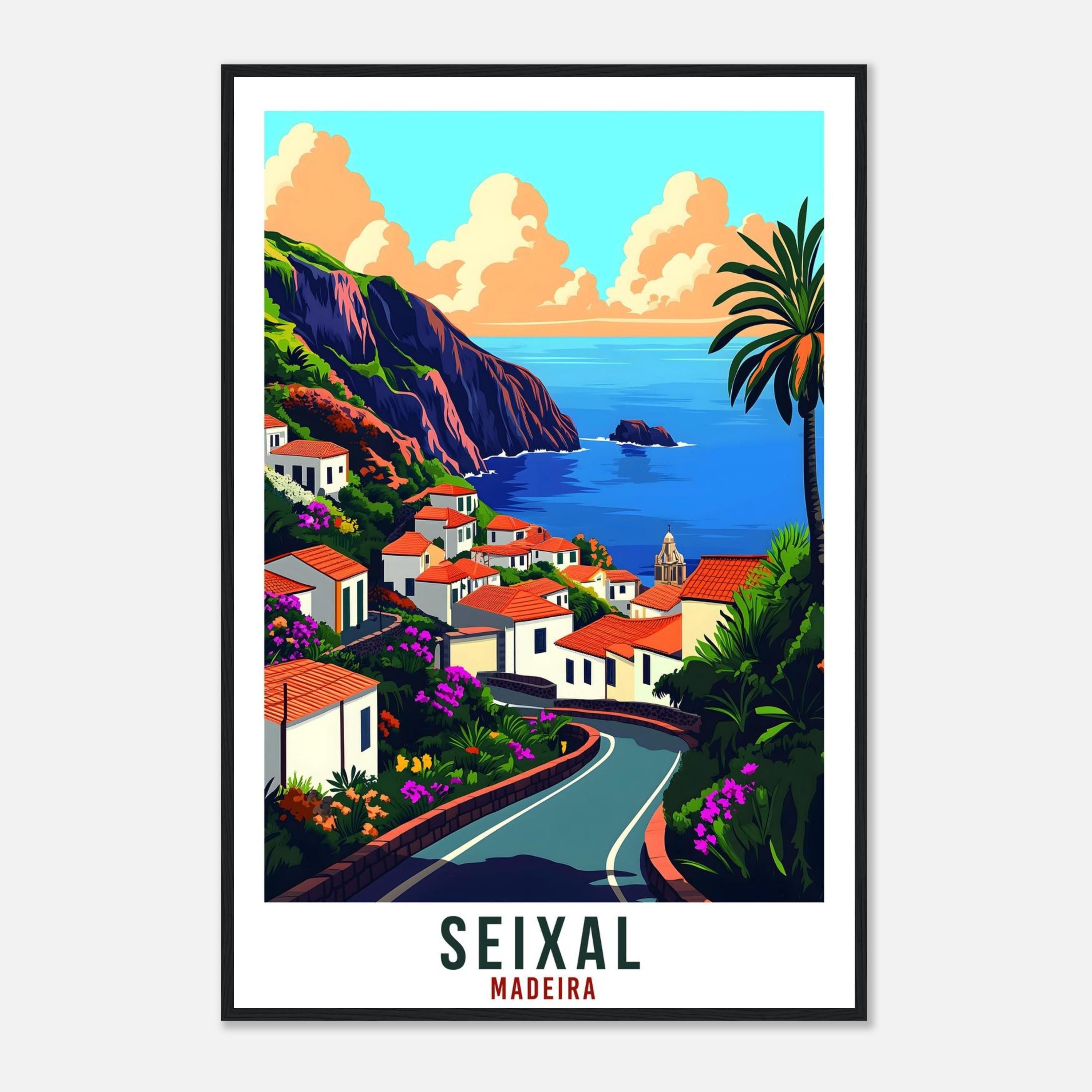 国内未入荷 バルセロナMACBA限定 Teresa Lanceta希少ポスター Portugal Travel Poster - JetSetterArts Seixal Wall Art