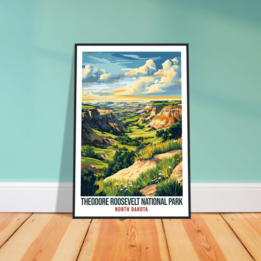 Theodore Roosevelt National Park North Dakota USA Travel Print Wall Art Wall Hanging Home Décor Gift Travel Art USA Artwork Travel Poster