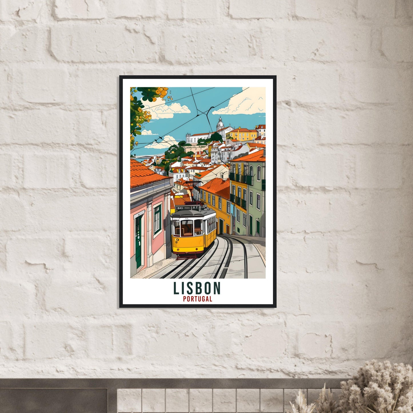 Lisbon Travel Print Home Decoration Wall Art Gift Lisbon Wall Hanging Art Lover Portugal Artwork Lisbon Portugal Travel Poster Holiday Print