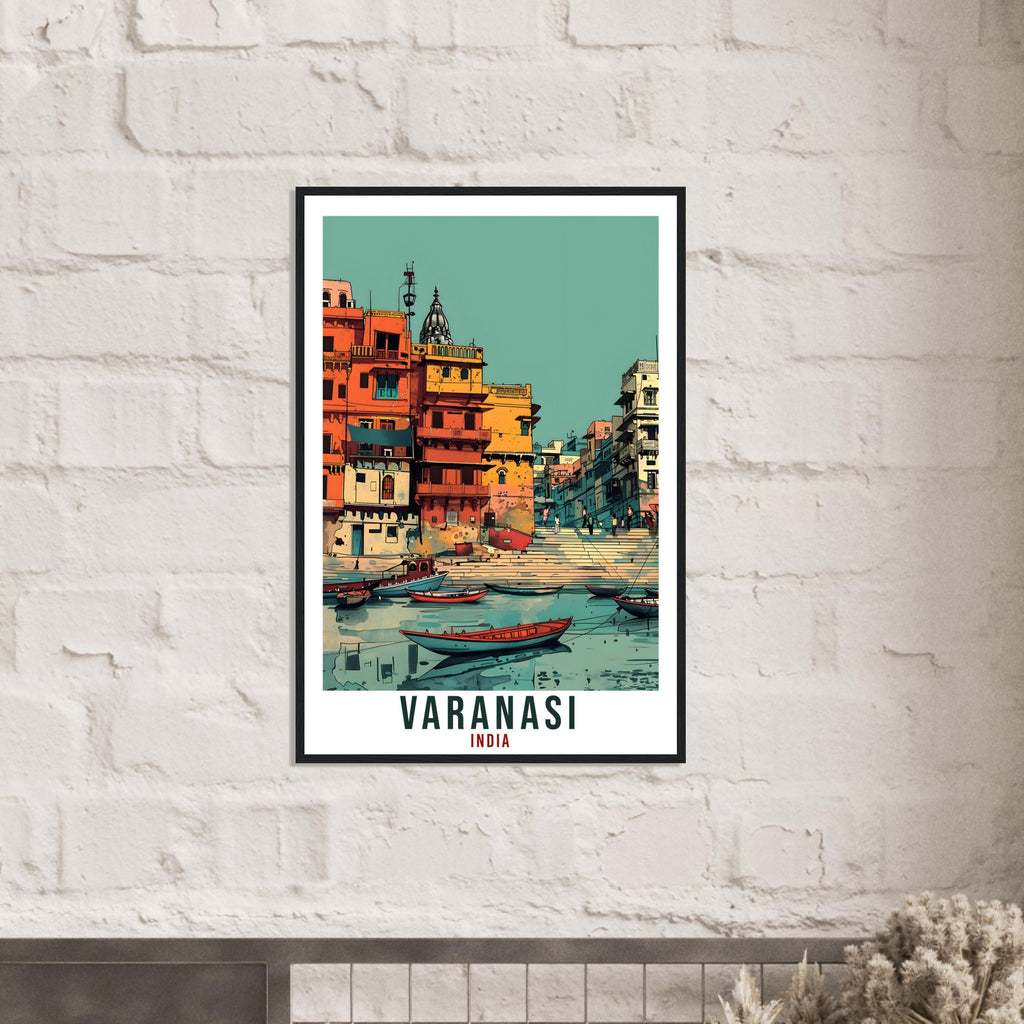 Varanasi Travel Print India Home Decoration Wall Art Gift Wall Hanging Art Lover Indian Artwork India Varanasi Travel Poster Cityscape Print