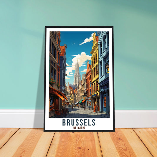 Brussels Belgium Travel Poster Wall Art Brussels Home Décor Artwork Wall Hanging Brussels Art Gifts Brussels Travel Print Belgian Art Lovers