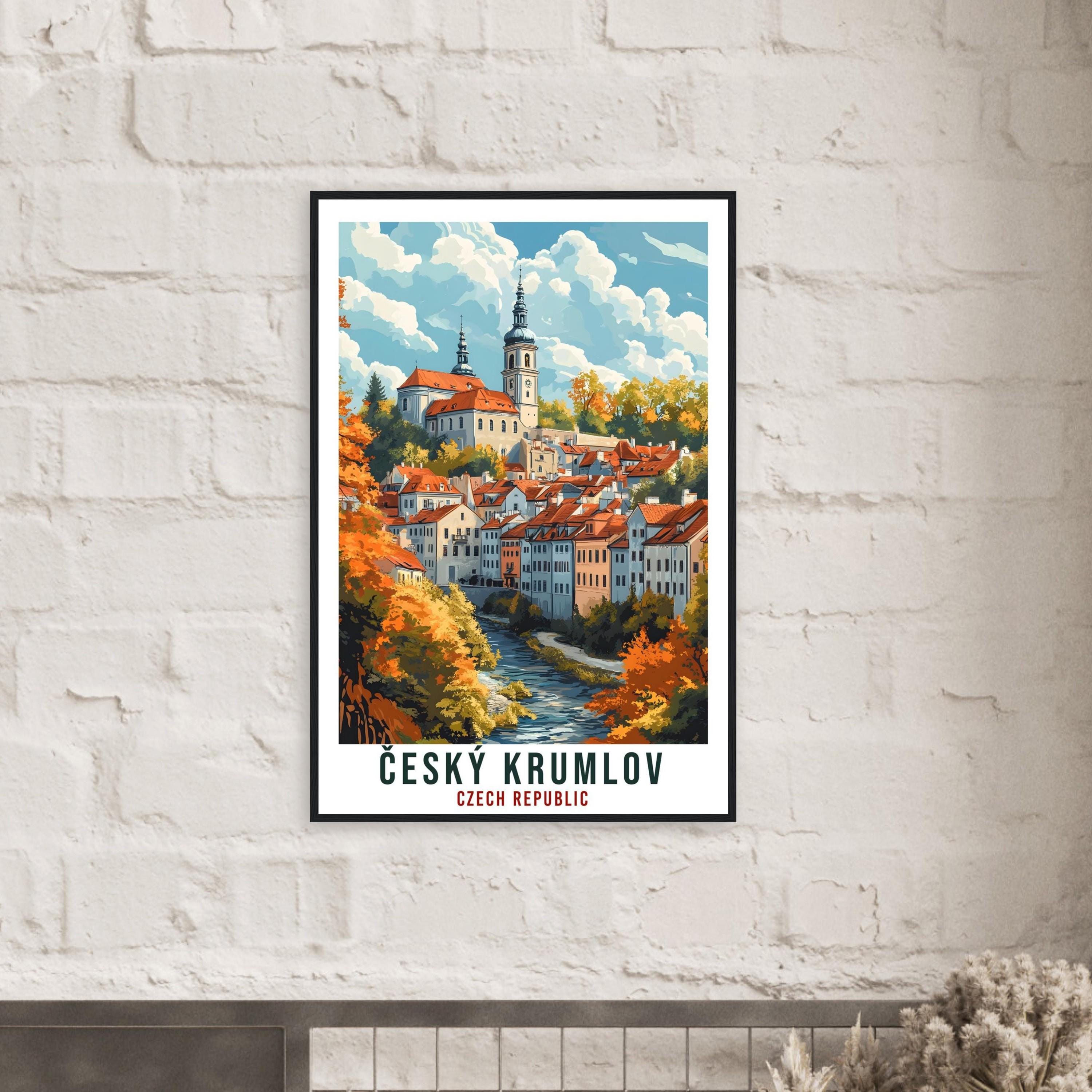 Český Krumlov Travel Print Czech Republic Home Decor Wall Art Gift Wall Hanging Art Lover Český Krumlov Czechia Artwork Travel Poster Travel