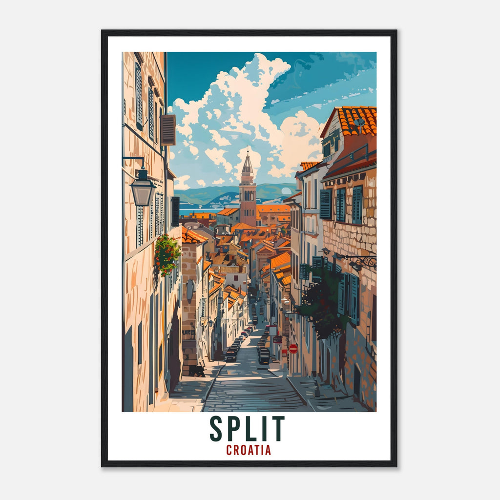 Split Travel Print Croatia Wall Art Wall Hanging Home Décor Split Gift Croatian Landmark Artwork Gift Split Croatia Holiday Travel Poster