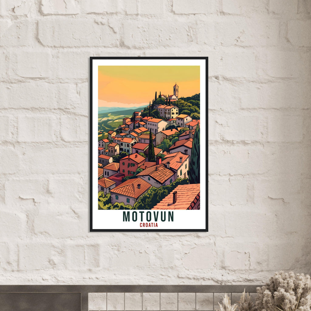 Motovun Travel Print Croatia Wall Art Wall Hanging Home Décor Motovun Gift Croatian Landmark Artwork Gift Croatia Holiday Travel Poster