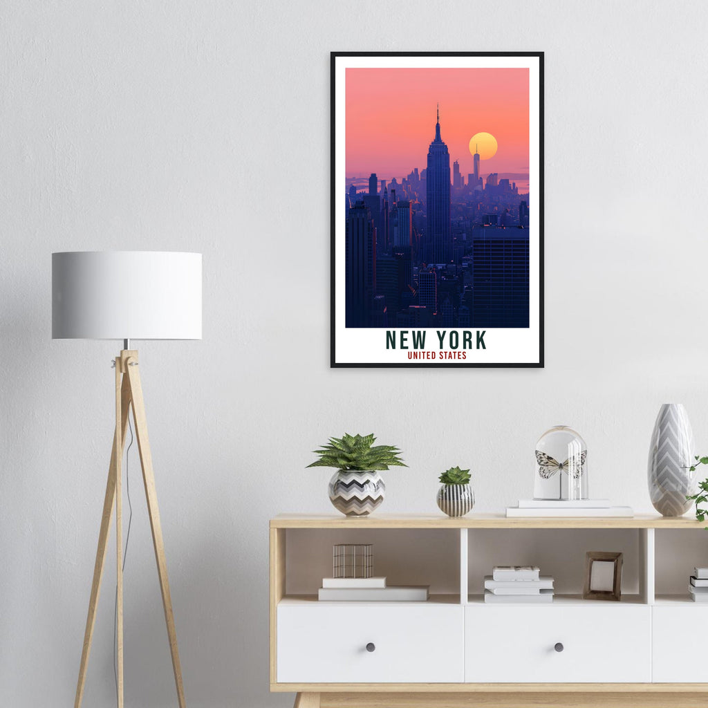 New York City Travel Print United States Home Decoration USA City Wall Art Gift Wall Hanging Art Lover NYC Artwork New York Travel Poster