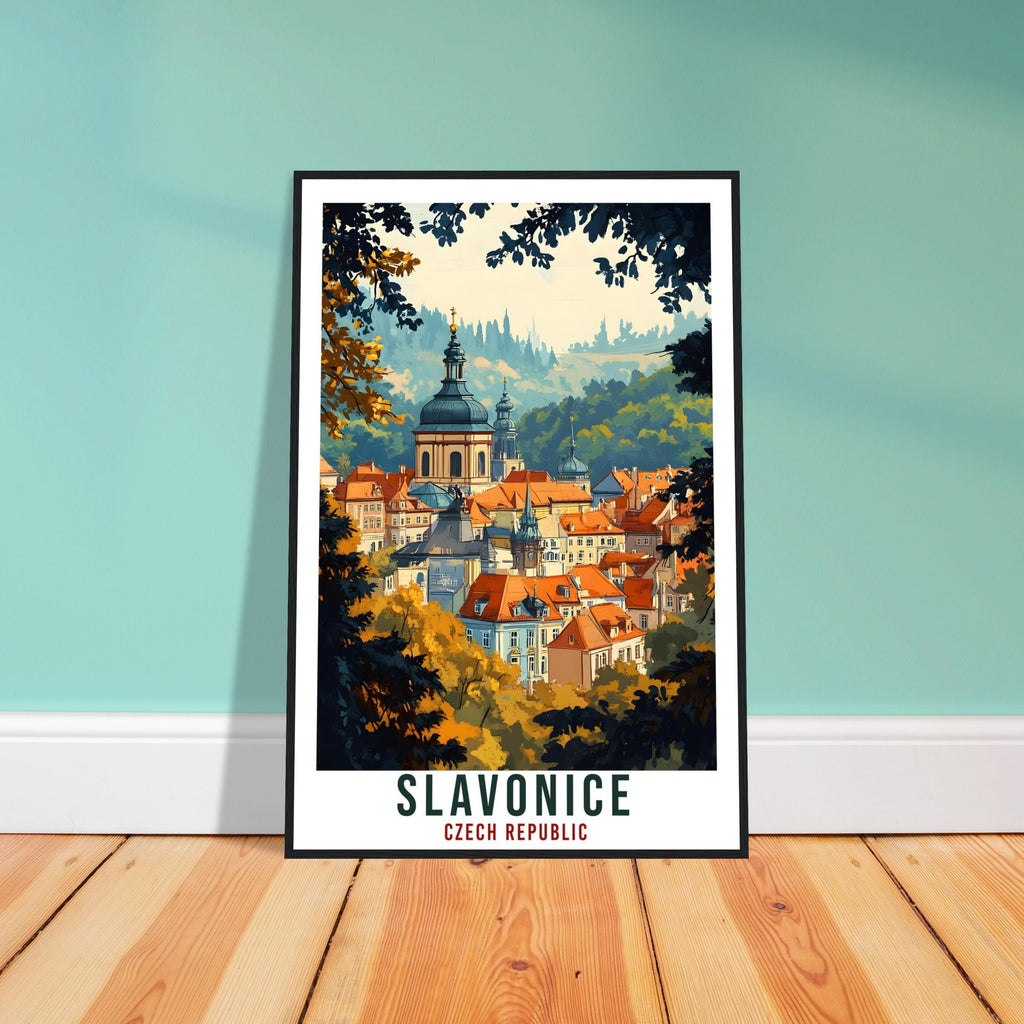 Slavonice Travel Print Czechia Home Decor Slavonice Wall Art Gift Wall Hanging Art Lover Slavonice Czech Republic Artwork Travel Poster Art