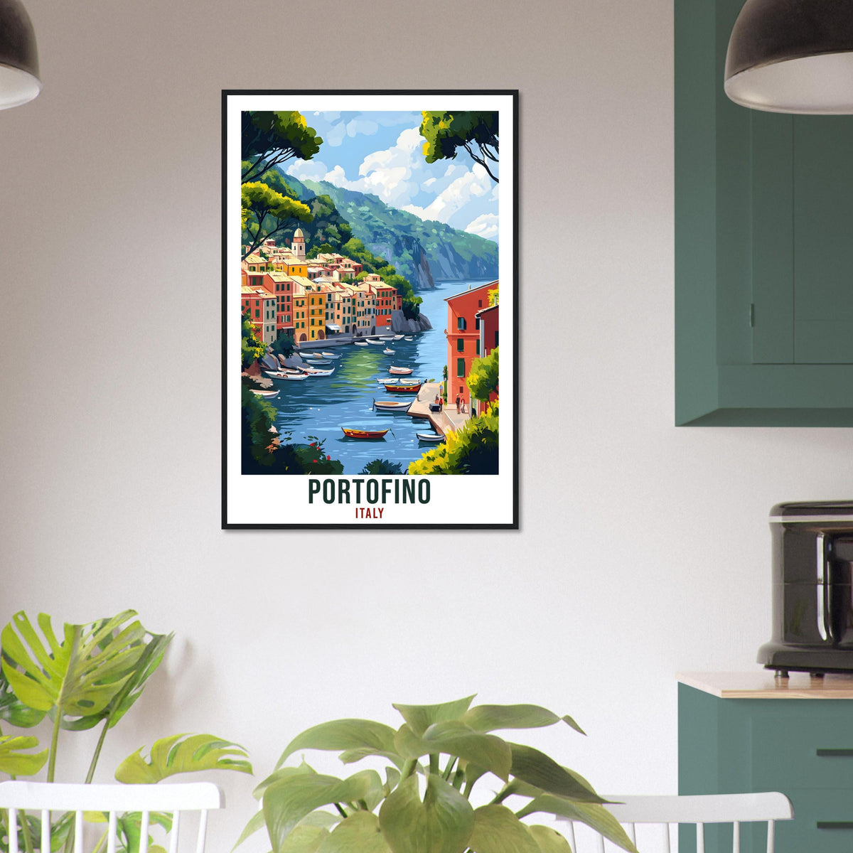 Portofino Travel Print Wall Art Portofino Wall Hanging Home Décor Portofino Gift Art Lovers Italian Artwork Gift Print Portofino Italy Print