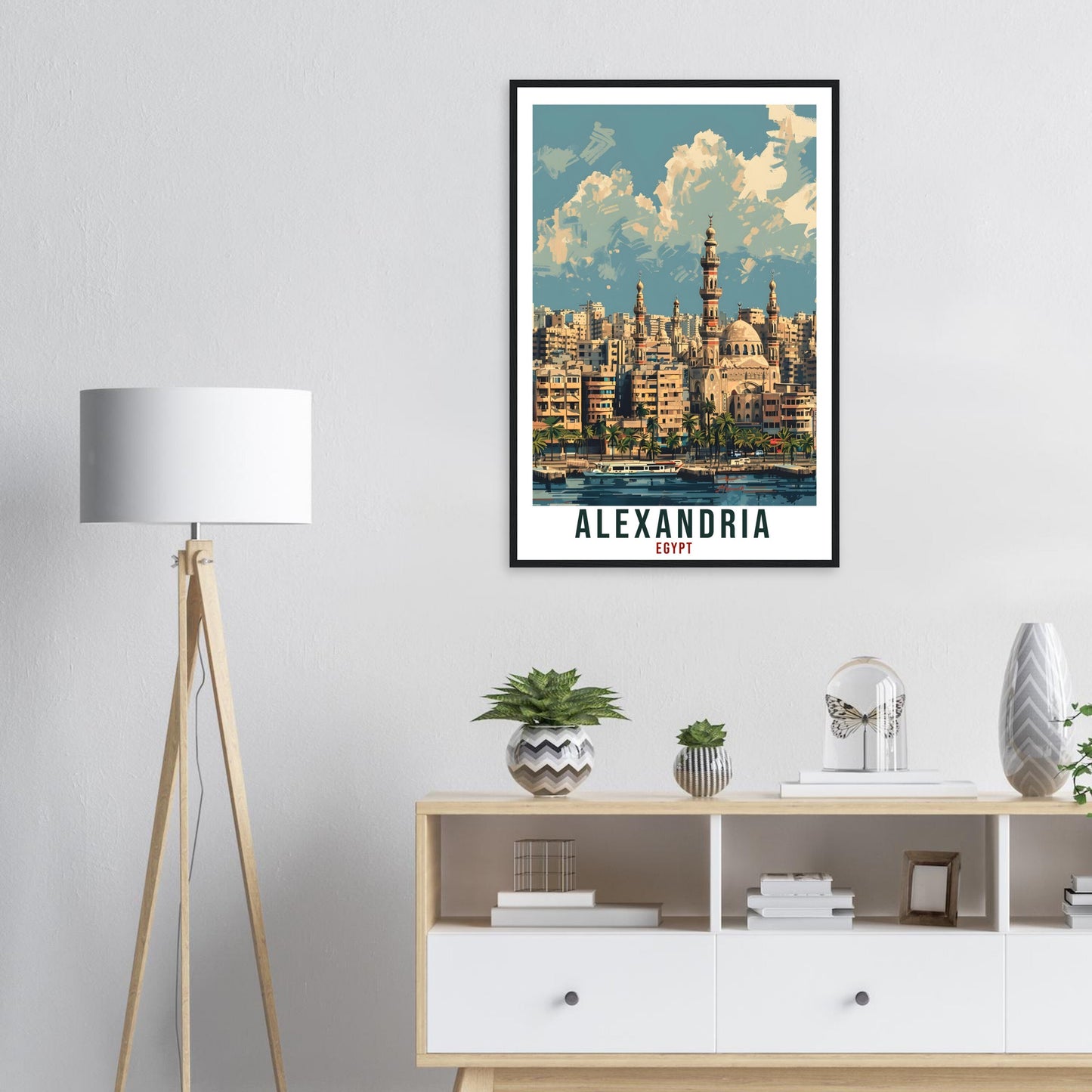 Alexandria Egypt Travel Print Wall Art Wall Hanging Home Décor Alexandria Gift Art Lovers Egypt Artwork Gift Print African Landmark Poster