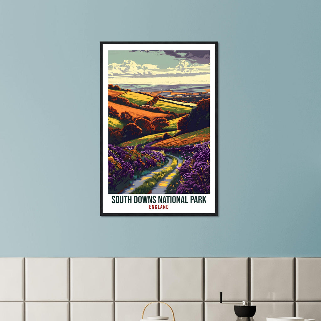 South Downs National Park Travel Print Wall Art Wall Hanging Home Décor South Downs Art Lovers Gift UK Artwork Gift England Travel Poster