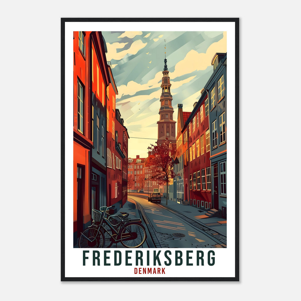 Frederiksberg Travel Print Denmark Wall Art Wall Hanging Décor Frederiksberg Gift Art Lovers Gift Denmark Artwork Gift Danish Travel Poster