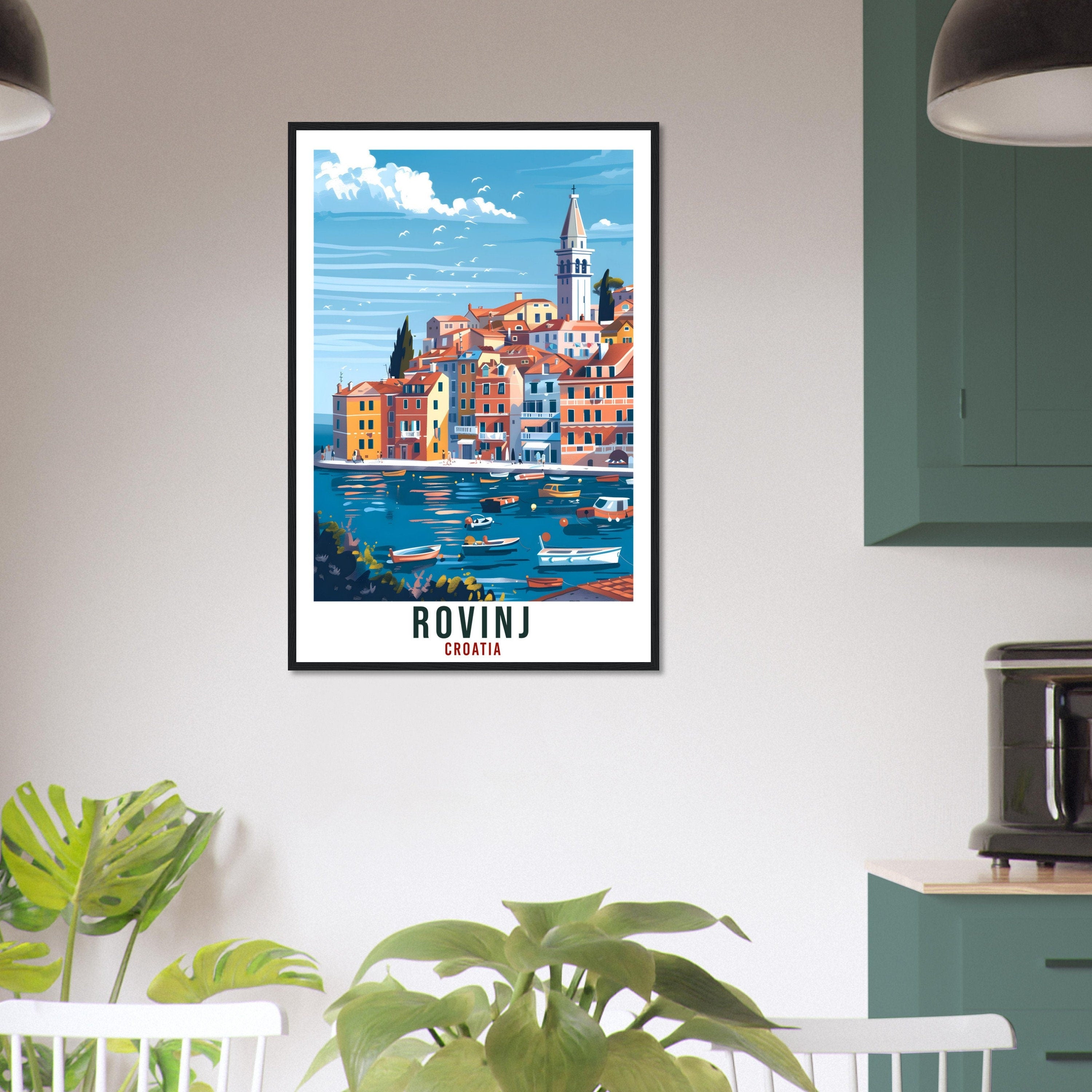 Rovinj Travel Print Croatia Wall Art Wall Hanging Home Décor Rovinj Gift Croatian Landmark Artwork Gift Rovinj Croatia Holiday Travel Poster