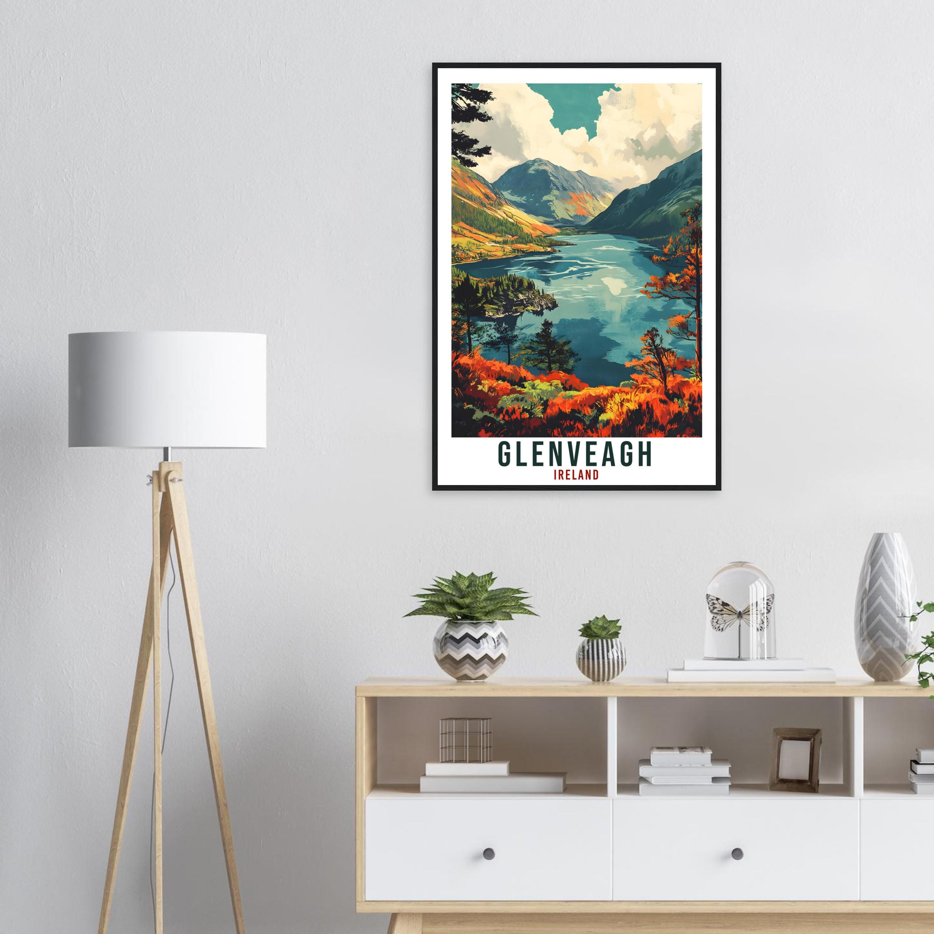 Glenveagh Travel Print Ireland Home Decor Glenveagh Wall Art Wall Hanging Art Lover Irish Artwork Travel Poster Donegal Ireland Travel Art