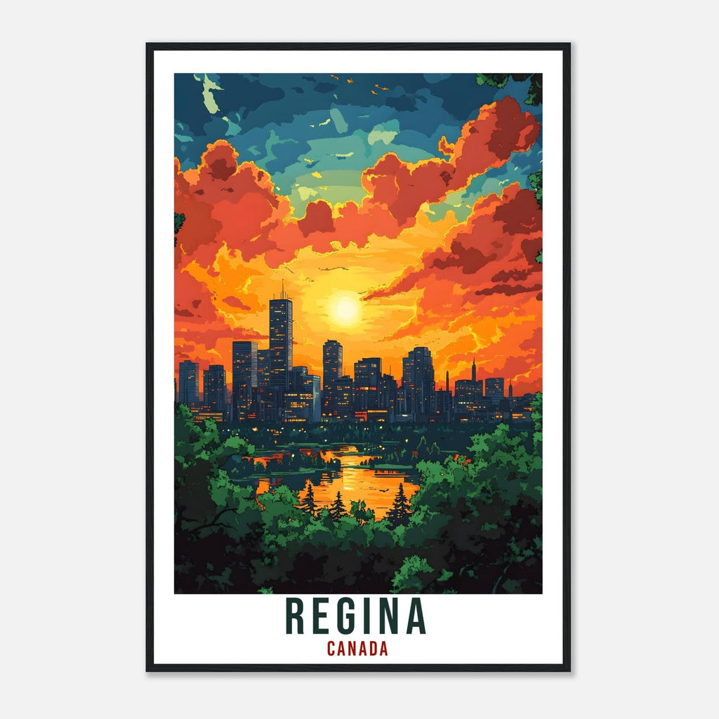Regina Travel Print Canada Home Decor Regina Wall Art Gift Wall Hanging Art Lover Regina Canadian Artwork Travel Poster Saskatchewan Art