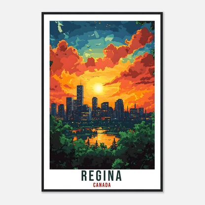Regina Travel Print Canada Home Decor Regina Wall Art Gift Wall Hanging Art Lover Regina Canadian Artwork Travel Poster Saskatchewan Art