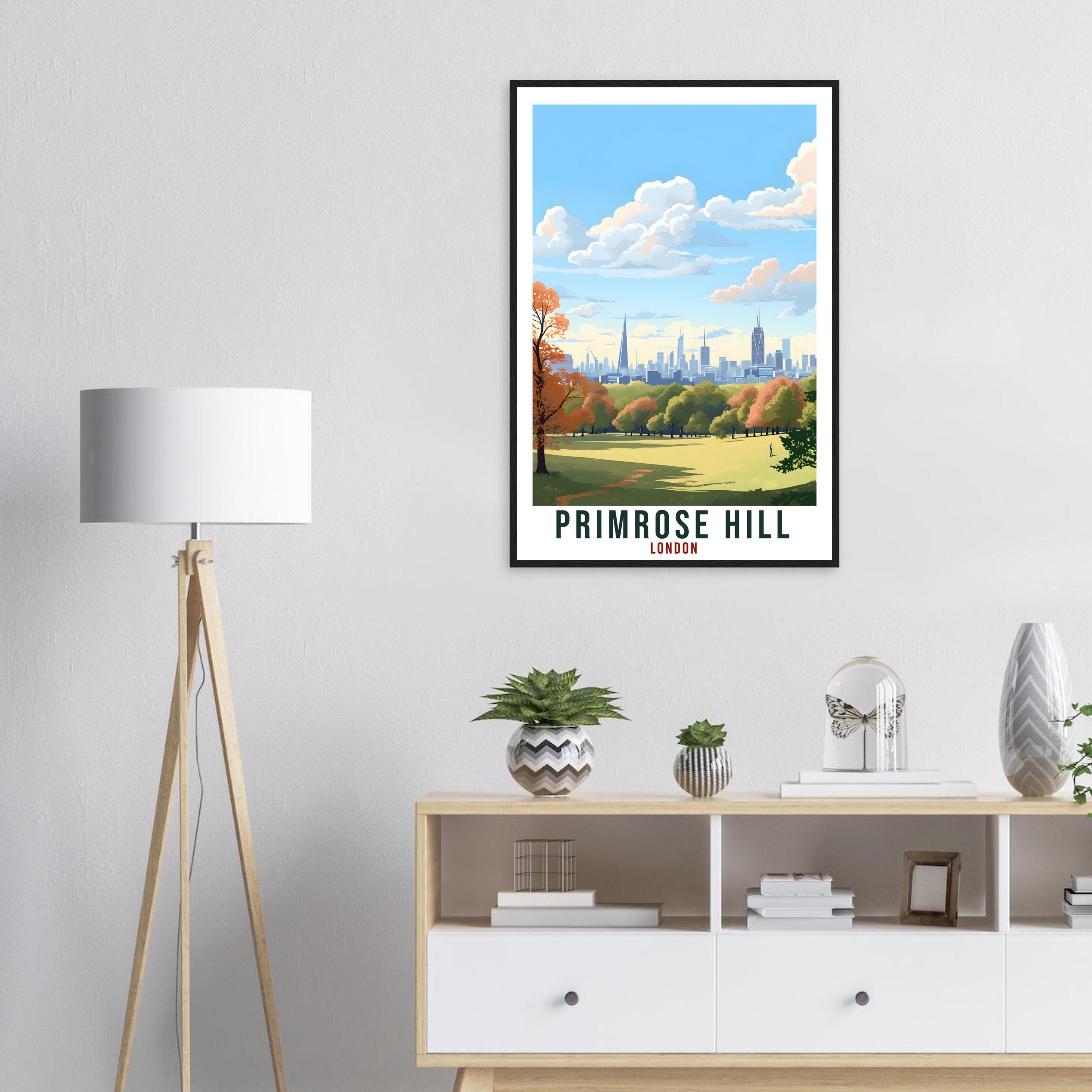 Primrose Hill London Travel Print English Wall Art Wall Hanging Travel Art Gift London Travel Poster London Cityscape Artwork Art Lover Gift