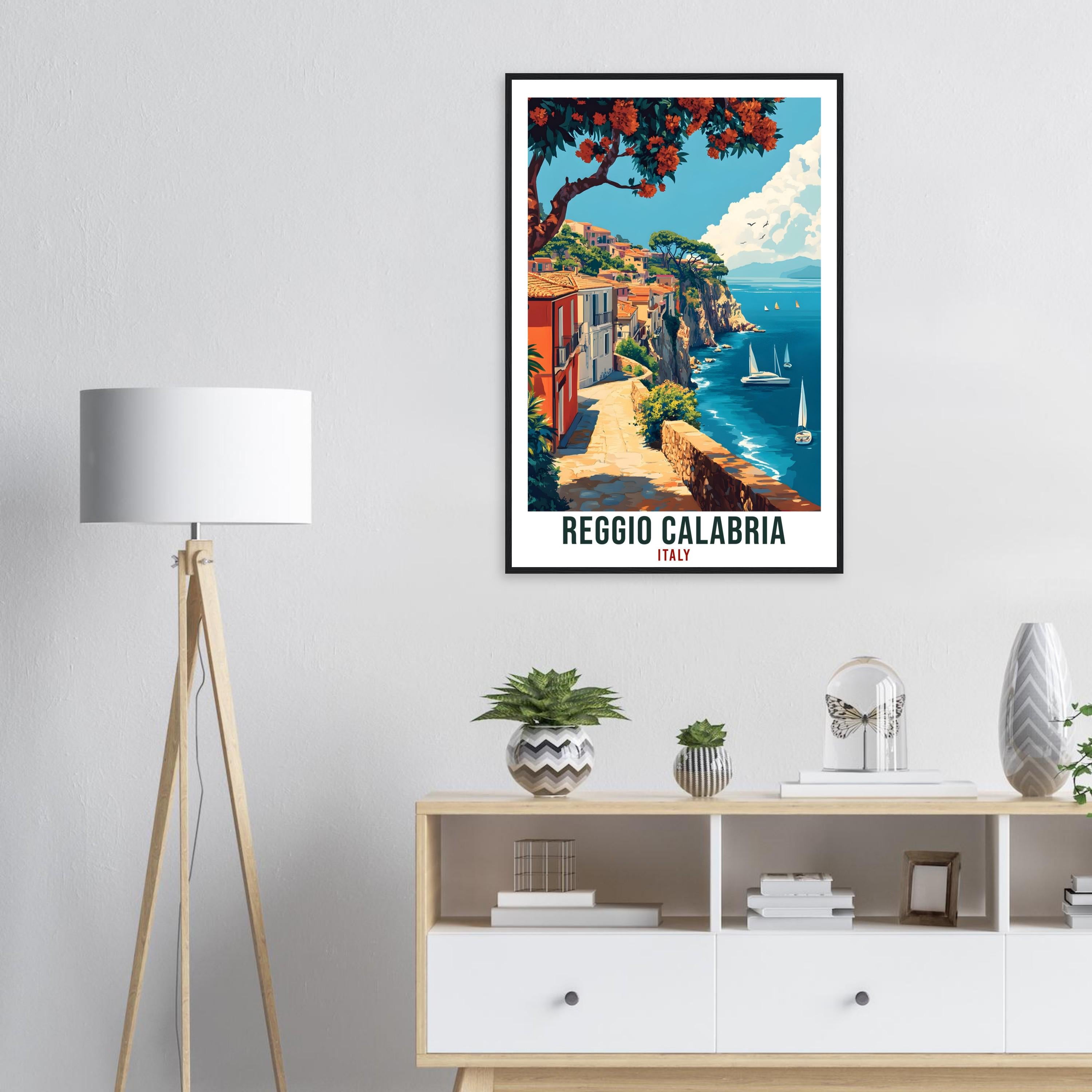 Reggio Calabria Travel Print Italy Home Decor Reggio Calabria Wall Art Gift Wall Hanging Art Lover Italian Artwork Travel Poster Travel Gift