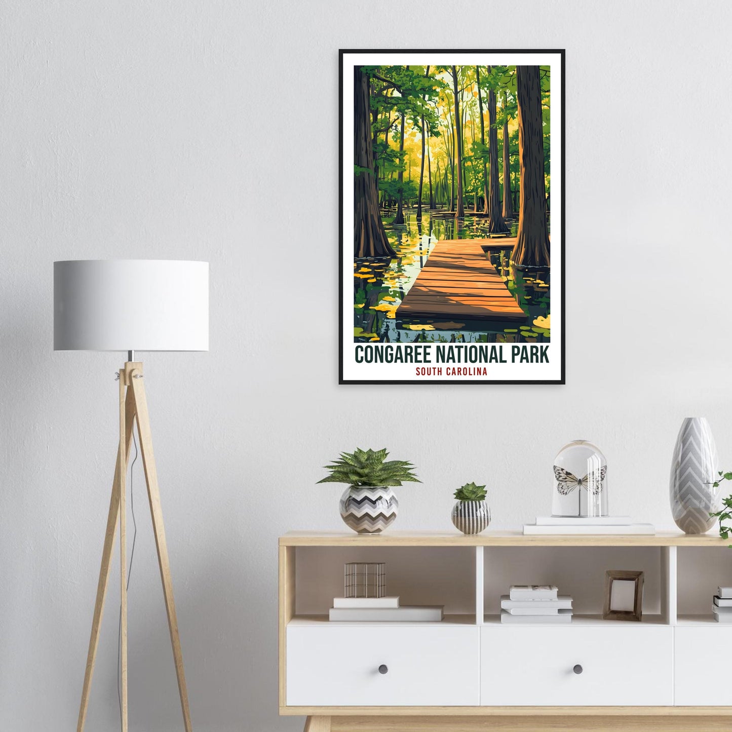 Congaree National Park South Carolina USA Travel Print Wall Art Wall Hanging Home Décor Congaree Gift Travel Art USA Artwork Travel Poster