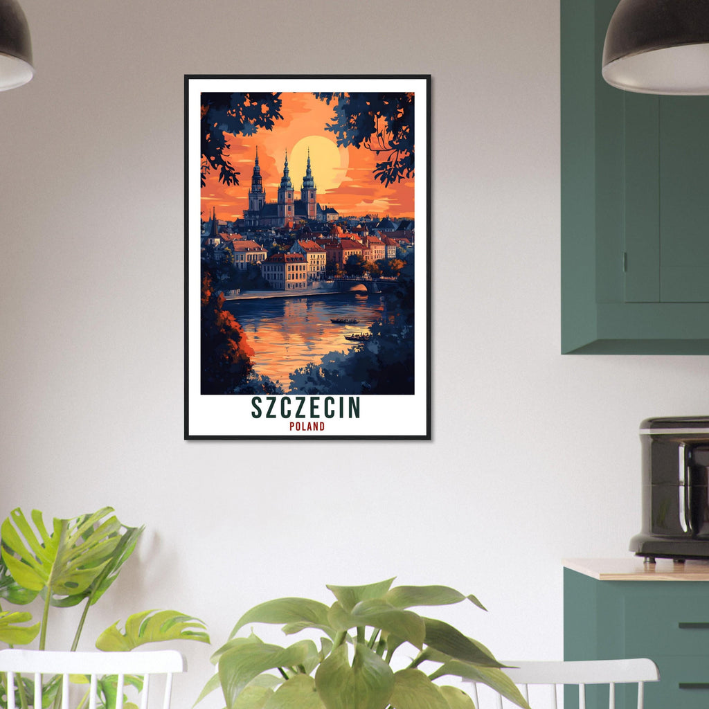 Szczecin Travel Print Poland Home Decor Szczecin Wall Art Gift Wall Hanging Art Lover Szczecin Polish Artwork Travel Poster Poland Travel