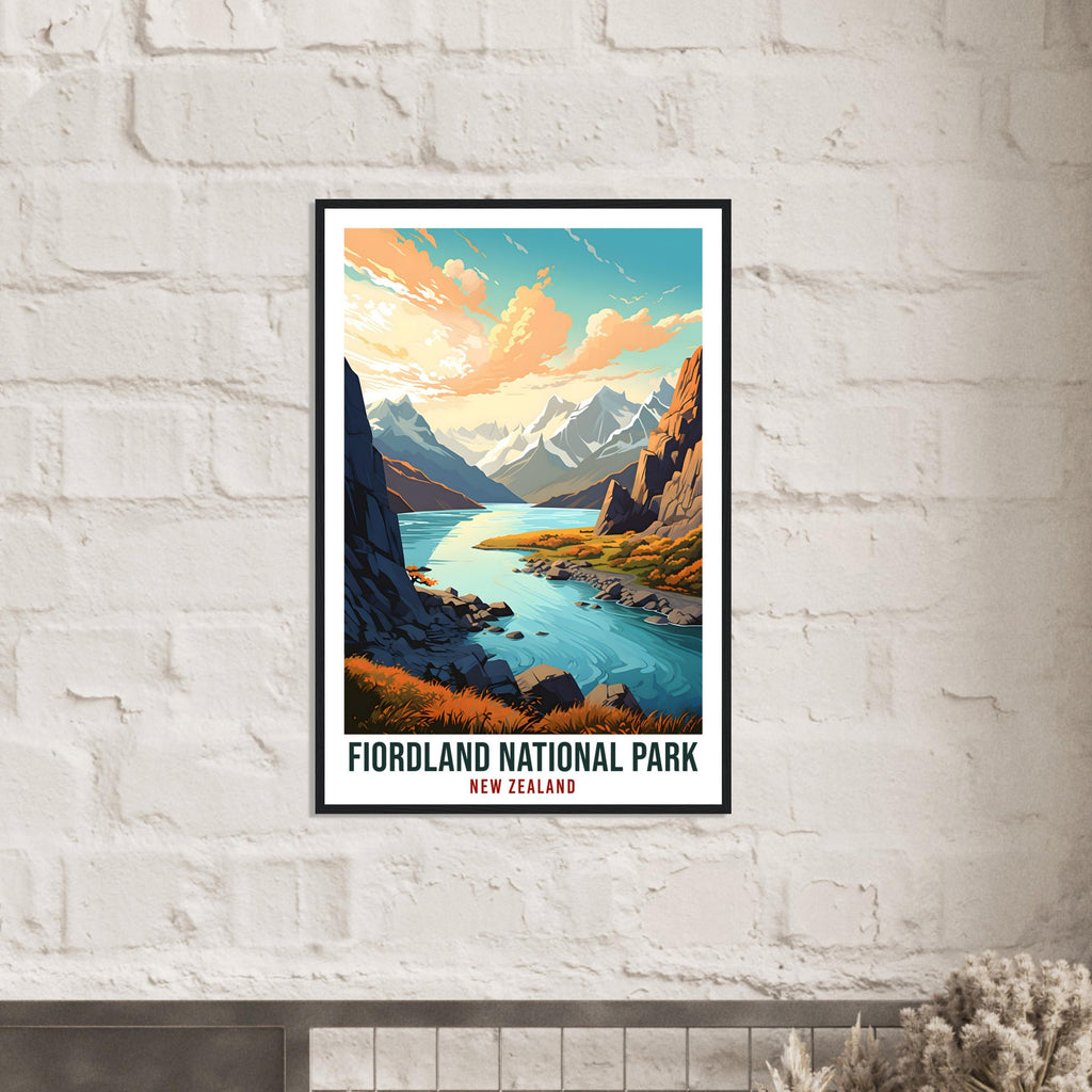 Fiordland National Park Travel Print Wall Art Fiordland New Zealand Decor Artwork Art Gifts Fiordlands Travel Poster New Zealand Art Lovers