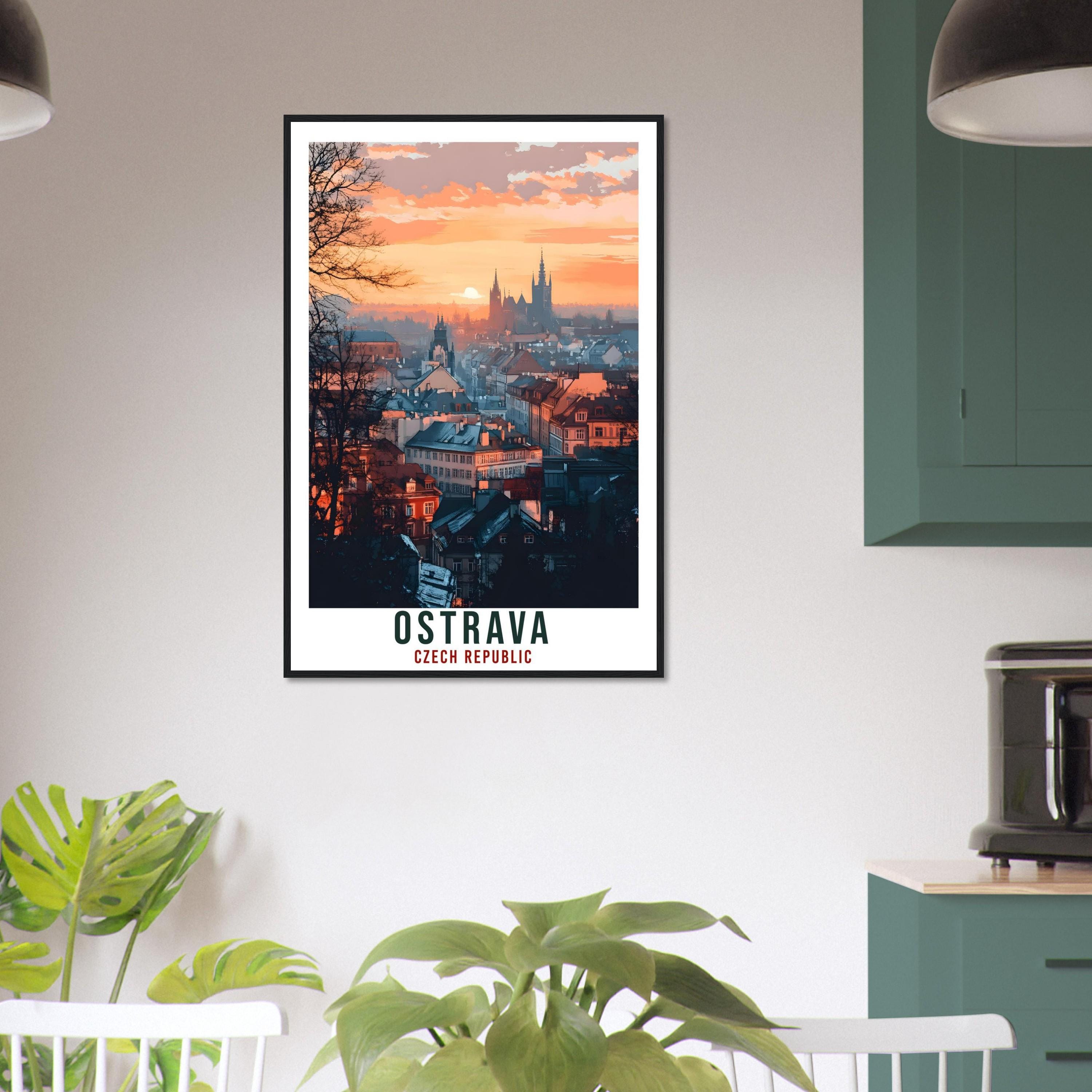 Ostrava Travel Print Czechia Home Decor Ostrava Wall Art Gift Wall Hanging Art Lover Ostrava Czech Republic Artwork Travel Poster Travel Art