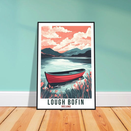 Lough Bofin Travel Print Ireland Home Decor Lough Bofin Wall Art Wall Hanging Art Lover Irish Artwork Travel Poster Ireland Travel Art