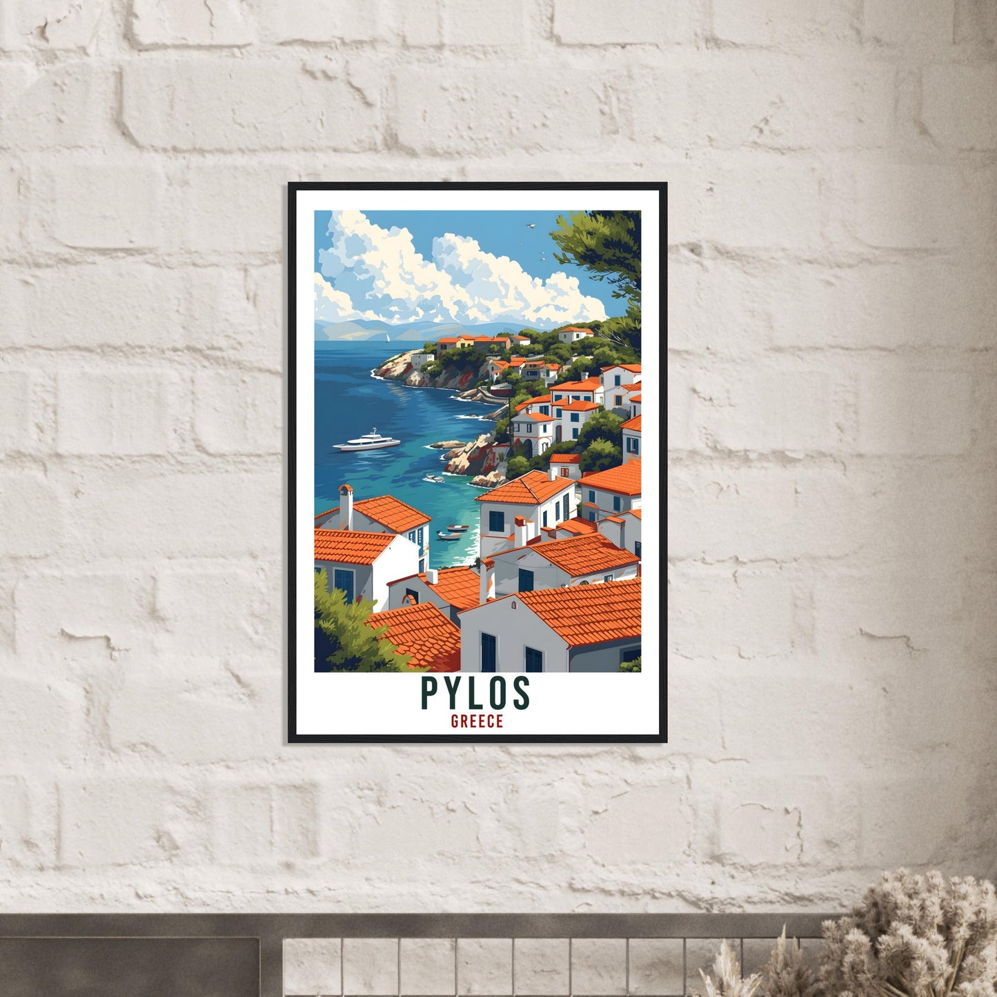 Pylos Travel Print Greece Home Decoration Pylos Greek City Wall Art Gift Wall Hanging Art Lover Greece Artwork Pylos Gift Travel Poster