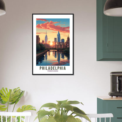 Philadelphia Travel Print Pennsylvania Wall Art Philadelphia Travel Poster Home Decor Philadelphia Art Lovers Gift Philadelphia Travel Art