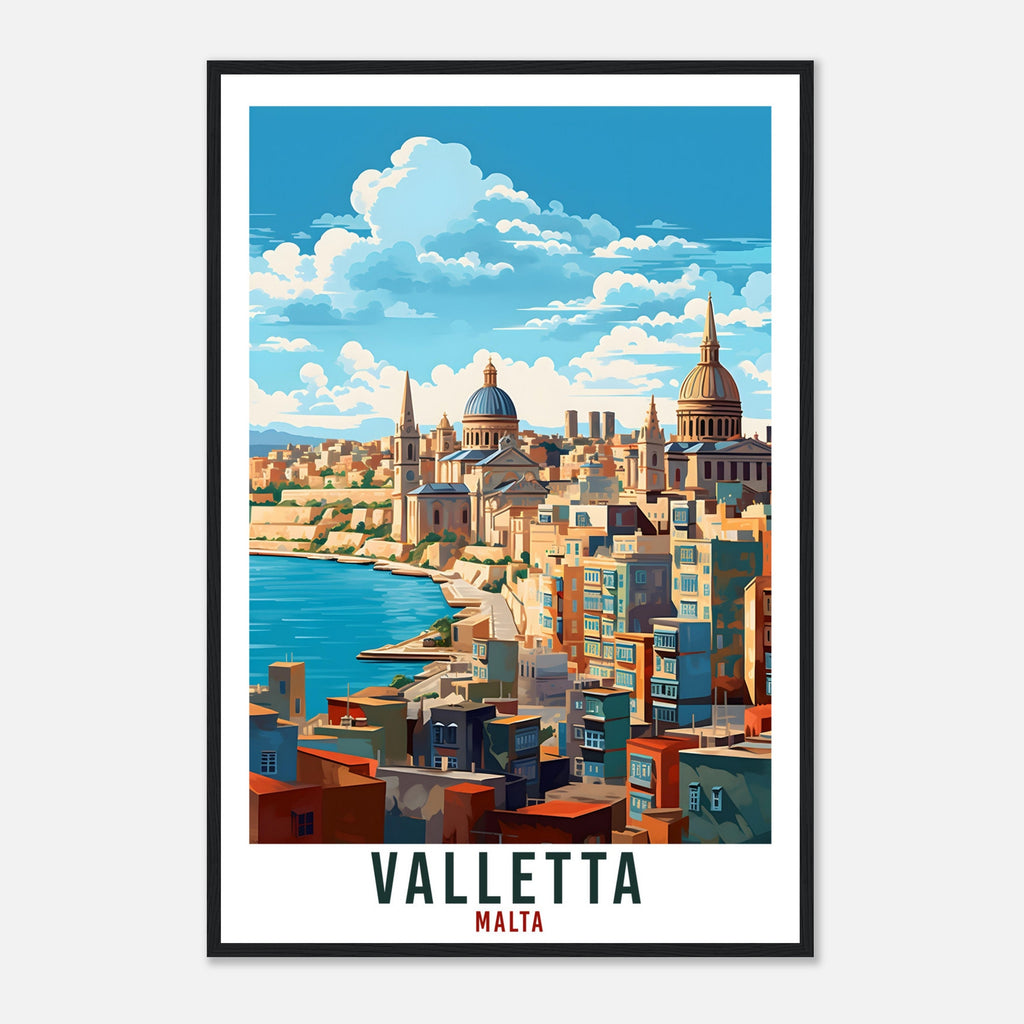 Valletta Travel Print Malta Wall Art Wall Hanging Home Living Décor Valletta Gift Art Lovers Gift Malta Artwork Gift Malta Travel Poster