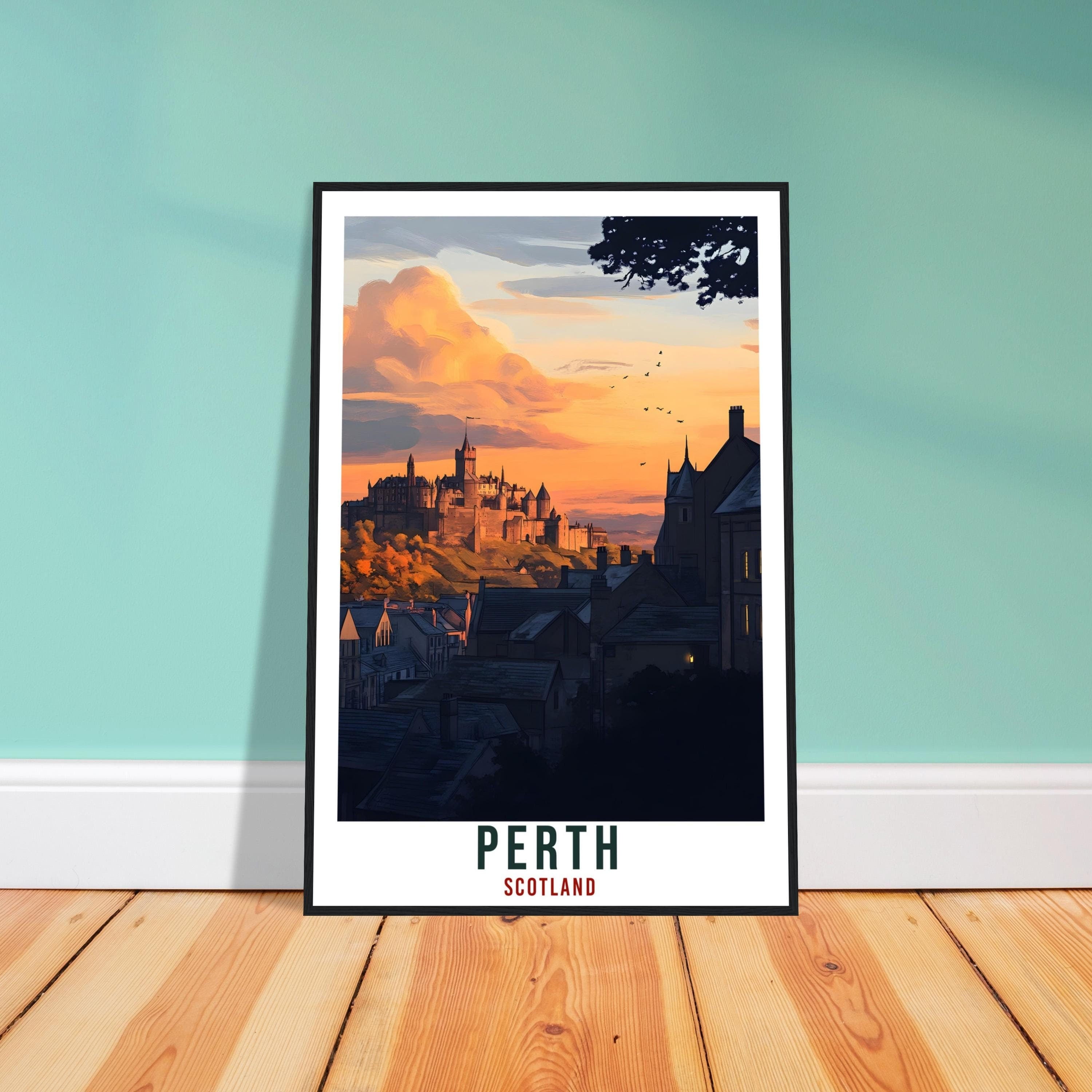 Perth Travel Print Scotland Home Decor Perth Wall Art Wall Hanging Art Lover Scotland Artwork Travel Poster Perth Travel Art Perth Scotland