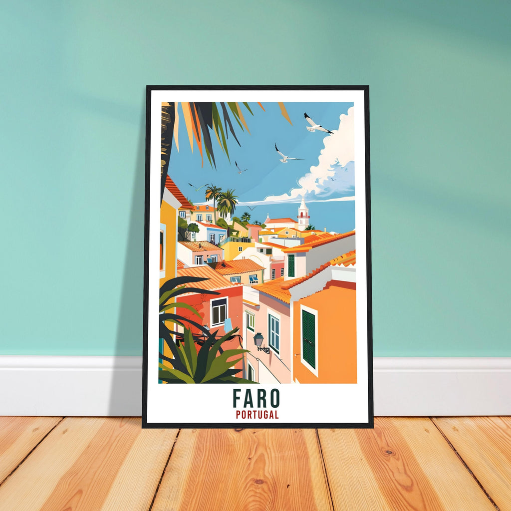 Faro Travel Print Home Decoration Wall Art Gift Wall Hanging Art Lover Portugal Artwork Portugal Faro Travel Poster Holiday Print Portuguese