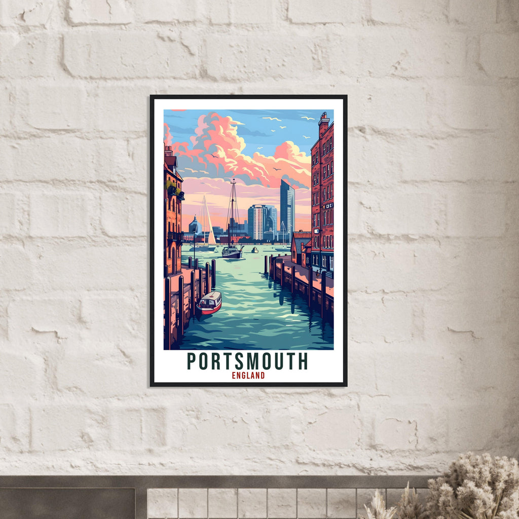 Portsmouth Travel Print Wall Art Wall Hanging Home Living Décor Portsmouth Gift Art Lovers Gift UK Artwork Gift Print England Travel Poster