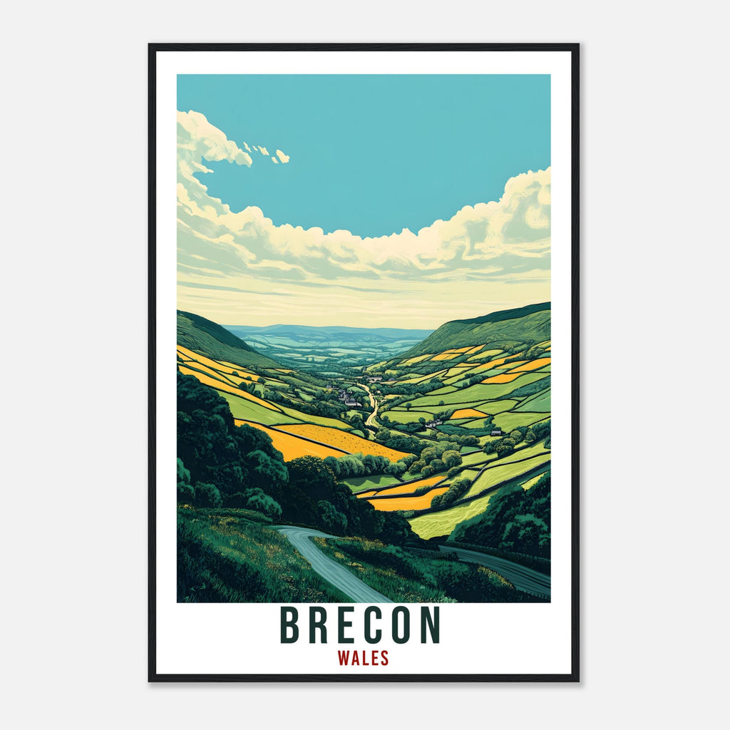 Brecon Travel Print Wales Home Decor Brecon Wall Art Wall Hanging Art Lover Wales Artwork Travel Poster Brecon Beacons Wales Travel Art