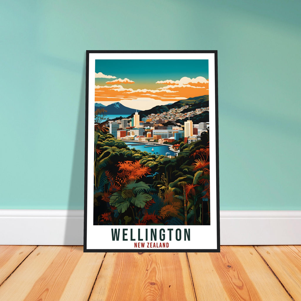 Wellington Travel Print Wall Art Wellington New Zealand City Decor Artwork Art Gift Wellington Travel Poster New Zealand Art Lovers Gift