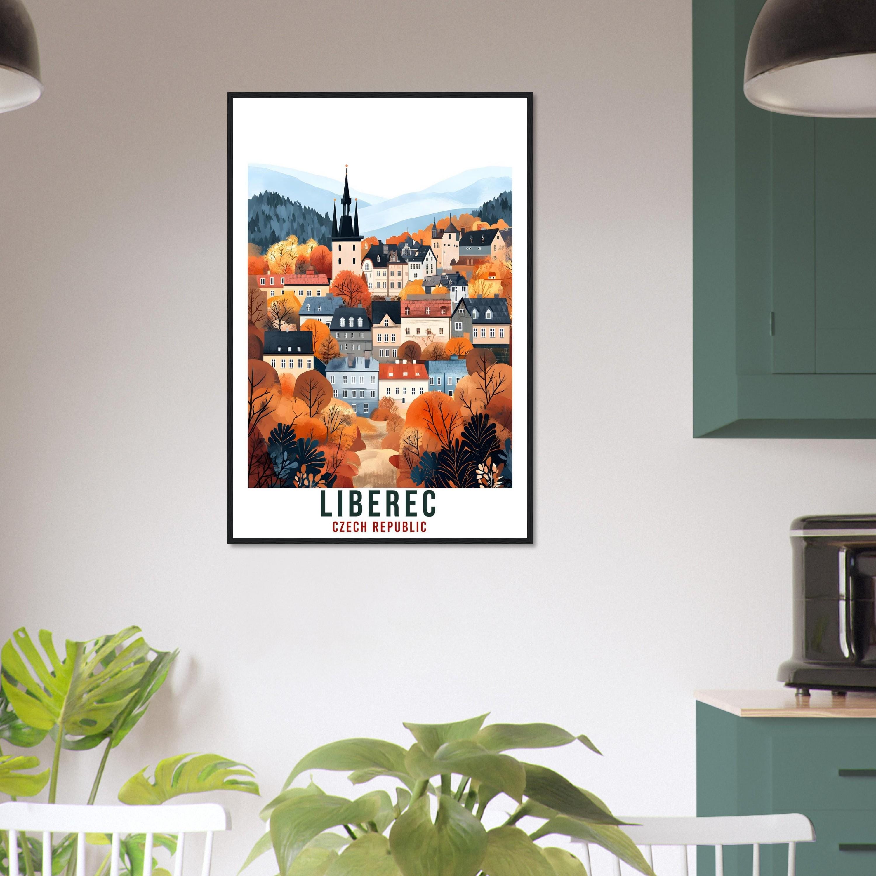 Liberec Travel Print Czechia Home Decor Liberec Wall Art Gift Wall Hanging Art Lover Liberec Czech Republic Artwork Travel Poster Travel Art