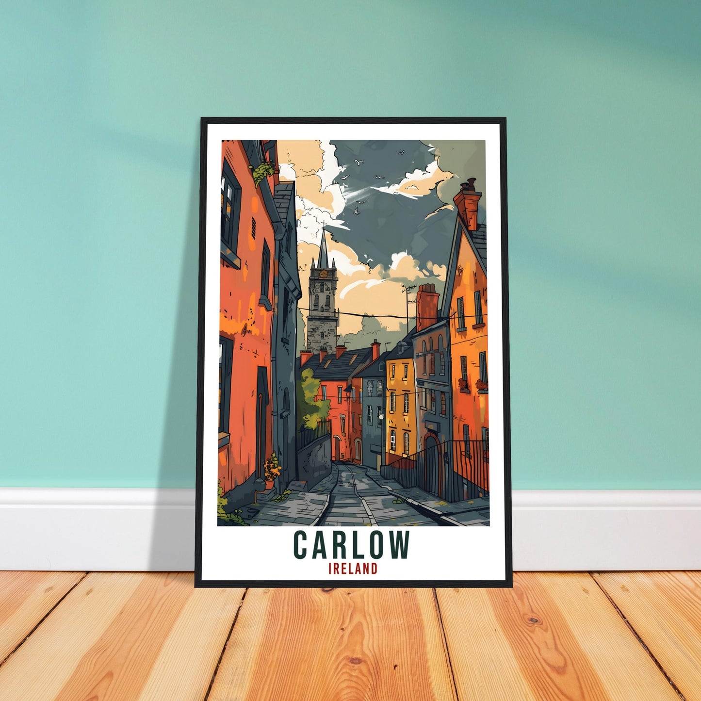 Carlow Travel Print Ireland Wall Art Wall Hanging Home Living Décor Carlow Gift Art Lovers Gift Irish Artwork Gift Ireland Travel Poster