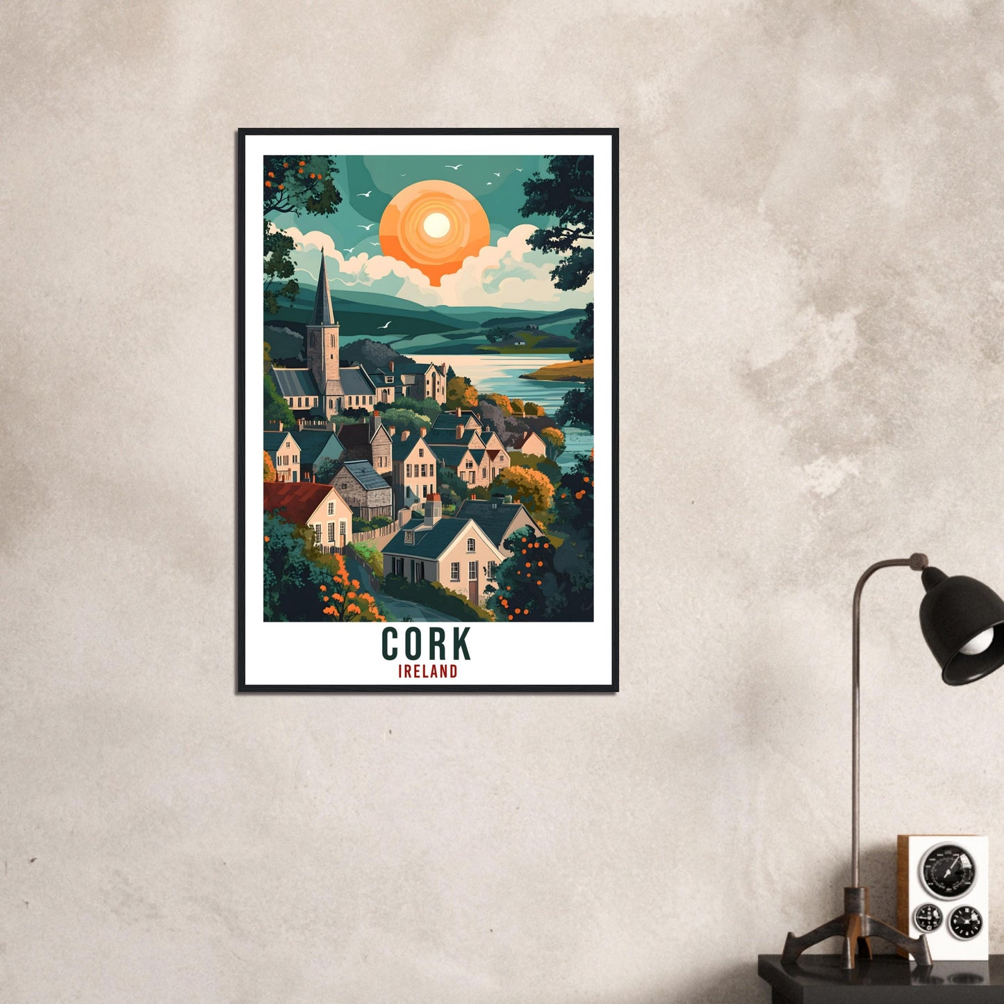 Cork Travel Print Ireland Home Decor Cork Wall Art Gift Wall Hanging Art Lover Cork Irish Artwork Travel Poster Ireland Travel Art Gift