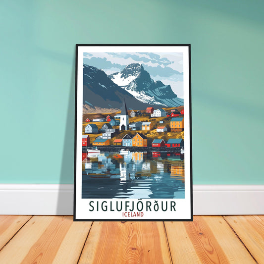 Siglufjördur Iceland Travel Print Wall Art Wall Hanging Home Décor Siglufjördur Gift Travel Art Iceland Artwork City Landscape Travel Poster
