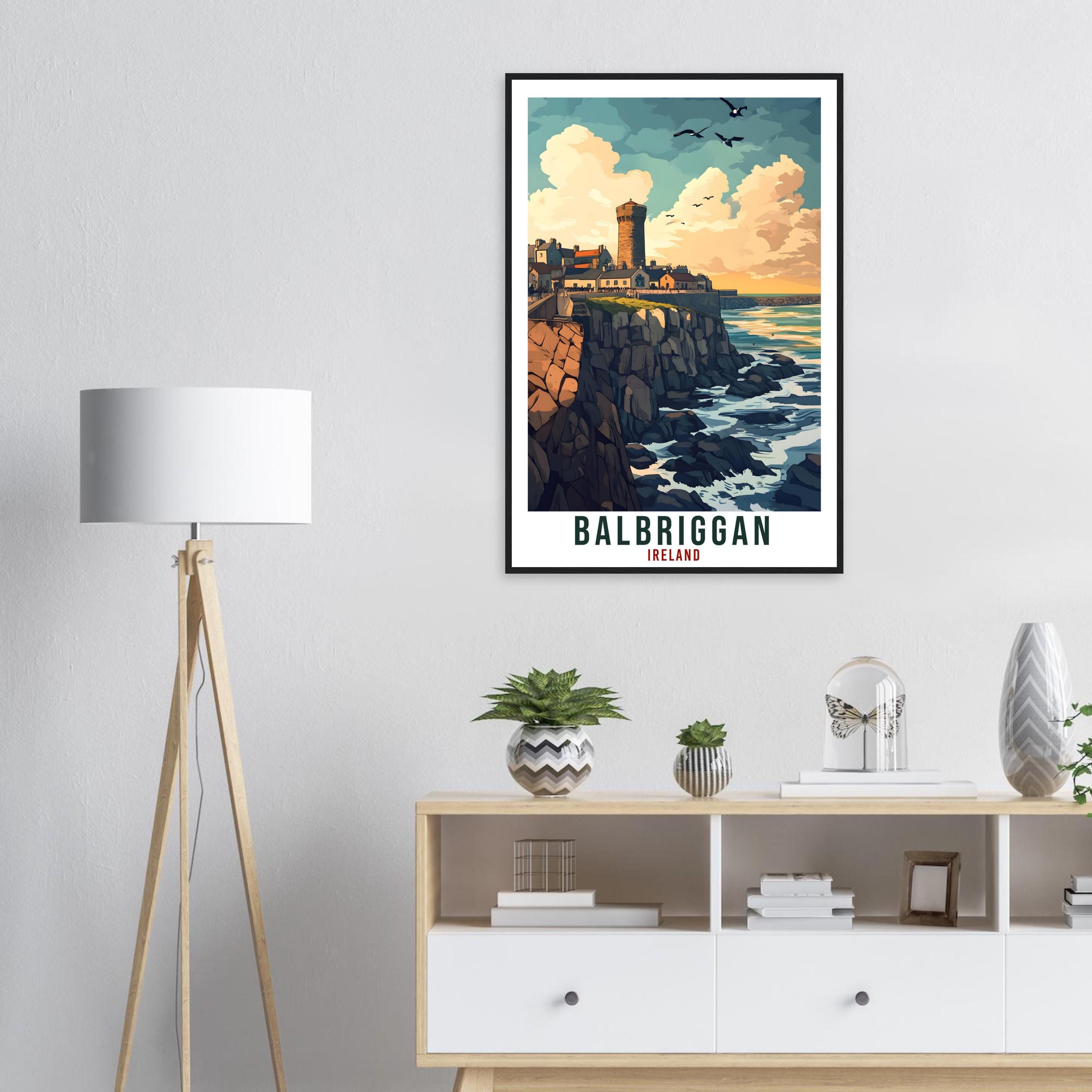 Balbriggan Travel Print Ireland Home Decor Dublin Wall Art Wall Hanging Art Lover Irish Artwork Travel Poster Balbriggan Ireland Travel Art